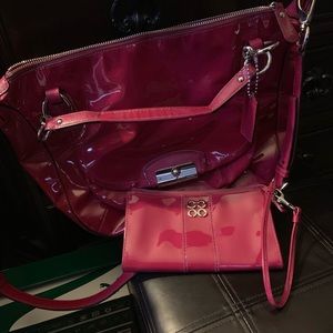 Coach purse and wallet pink great shape